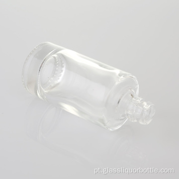 Garrafa de vidro de licor com tampa de alumínio